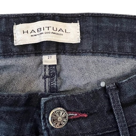 Habitual - Dark Blue Wash Mid Rise Skinny Jeans Size 27 EUC - Picture 7 of 9